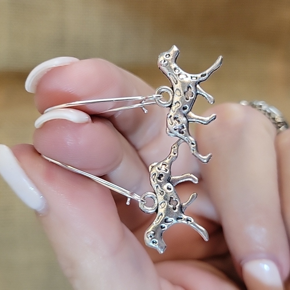 Dog Charm Drop Earrings